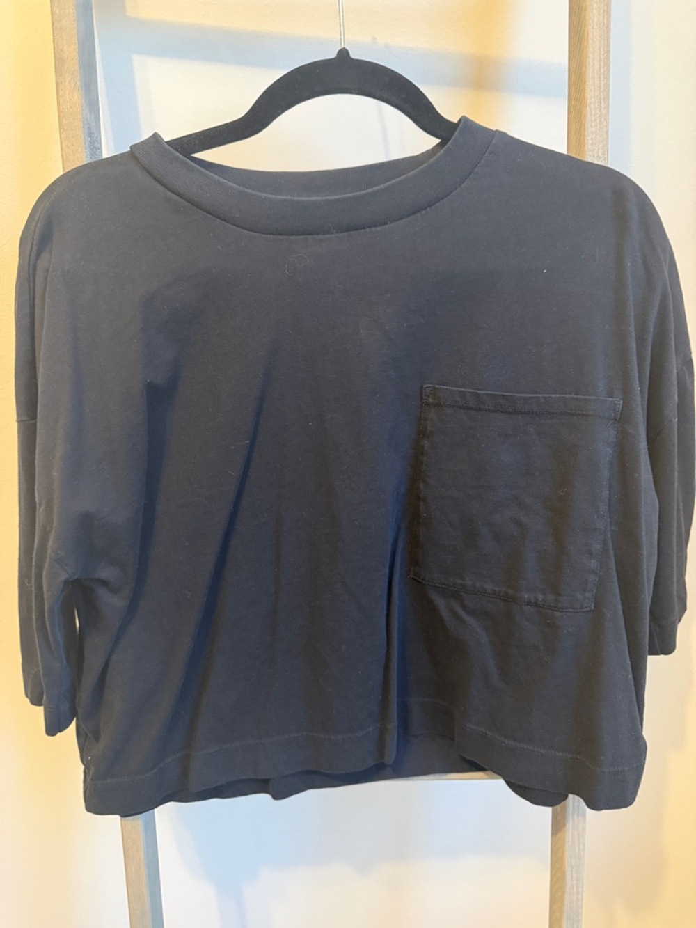 Amuse Society Black Long Sleeve Pocket Tee